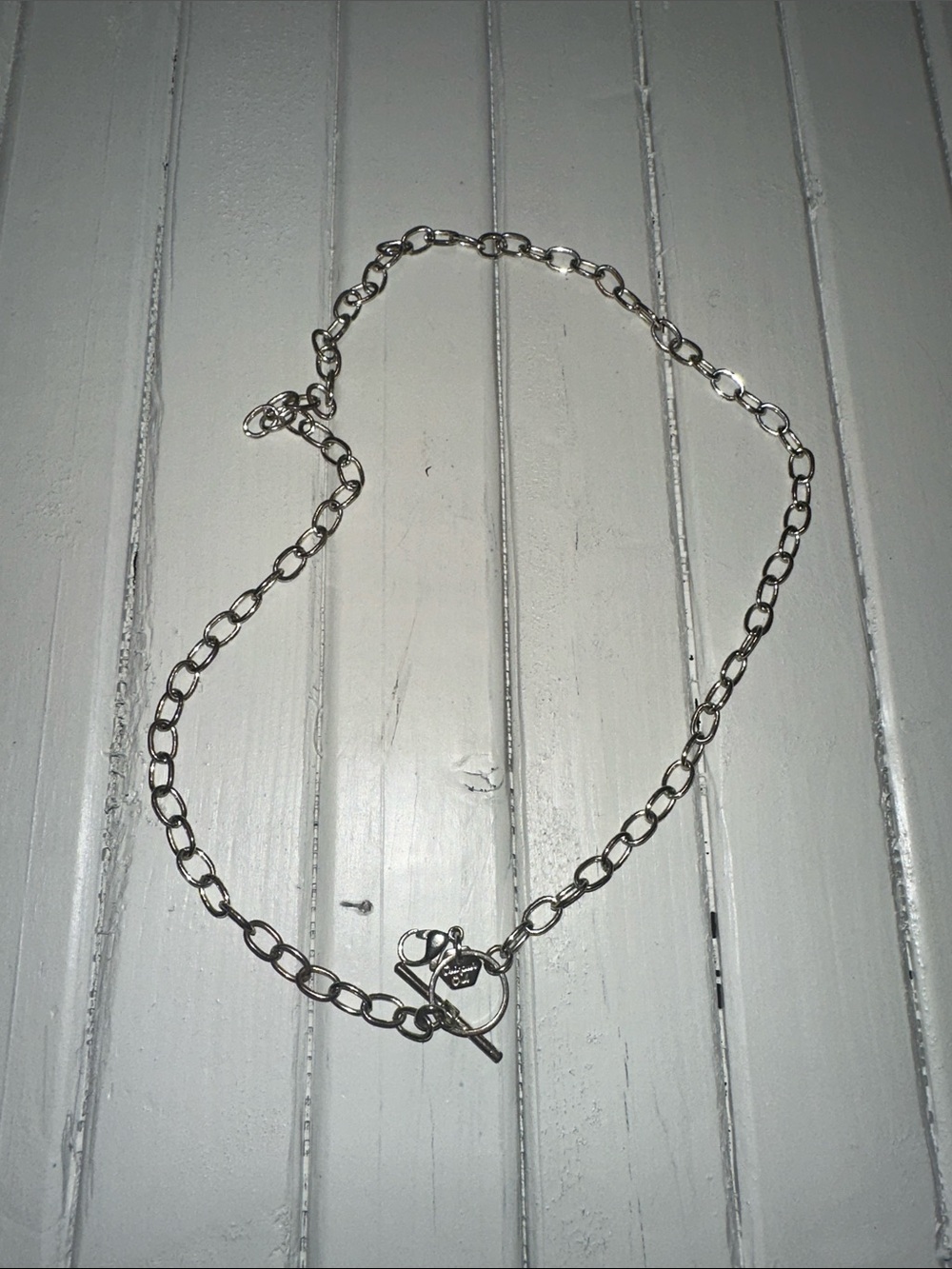 Origami Owl Silver Link Toggle Necklace